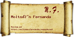 Moltsán Fernanda névjegykártya